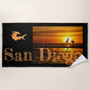 Surfs up beach towel