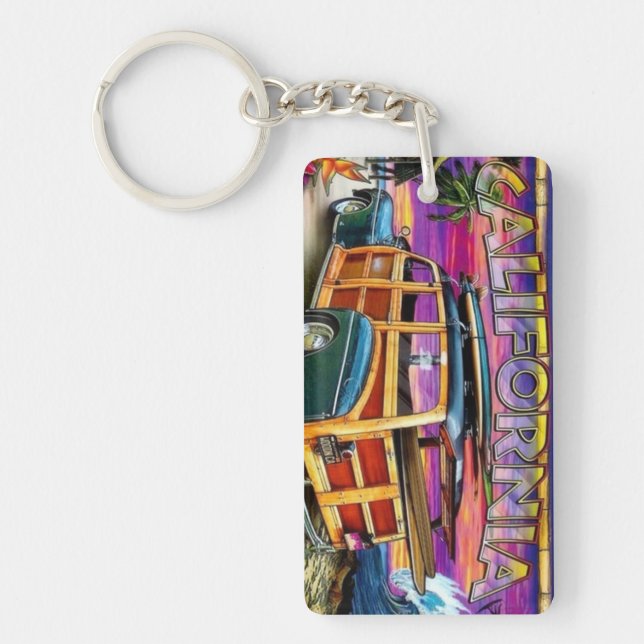 Surfs Up California Keychain (Front)
