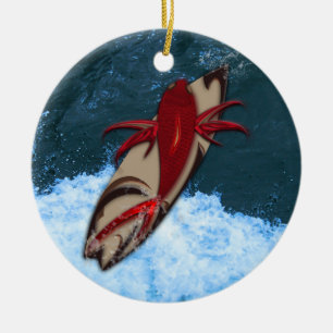 Surf's Up Ceramic Ornament