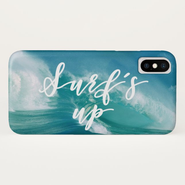 Surf's Up | Fun Typography & Quote Case-Mate iPhone Case (Back (Horizontal))