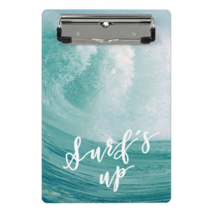 Surf's Up   Fun Typography & Quote Mini Clipboard