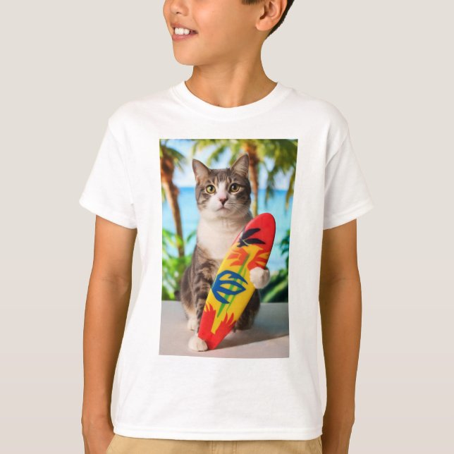 Surf's Up Kitty T-shirt (Front)