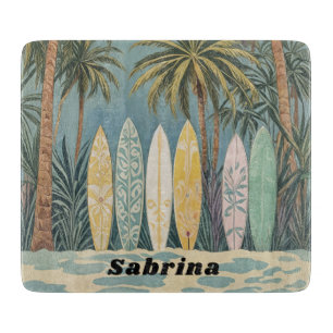 Surf's Up, Pastel Style Personalised Cutting Board