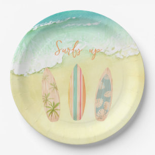 Surfs Up Plates The Big One Surfer Birthday