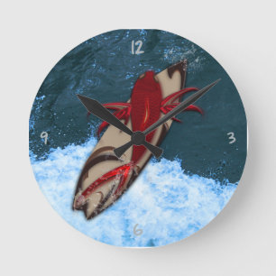 Surf's Up Round Clock