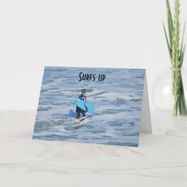 SURFS UP so ENJOY YOUR BIRTHDAY! Card (Front)