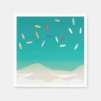 Surf's Up Summer Beach Party Paper Napkin