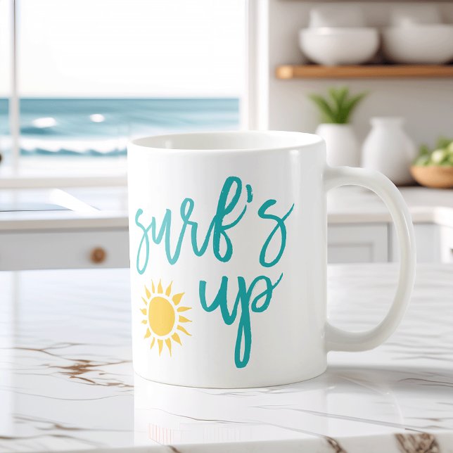 Surf's Up Summer Typography Coffee Mug (Creator Uploaded)