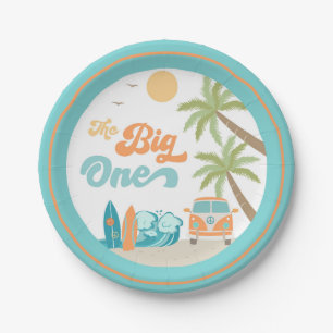 Surf's Up Surf Beach Birthday Party Paper Plates