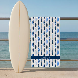 Surfs Up Surfboard Beach Towel