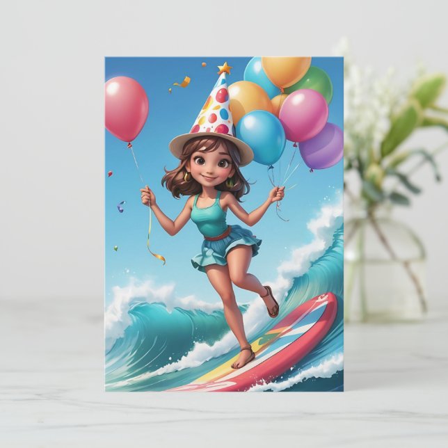 surfs up surfing plage invitations fête d'annivers (Debout devant)