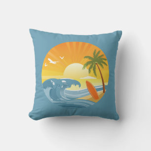 Surf's Up! Throw Pillow