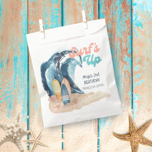 Surf's Up Tropical Beach Surfing Birthday Favour Bag