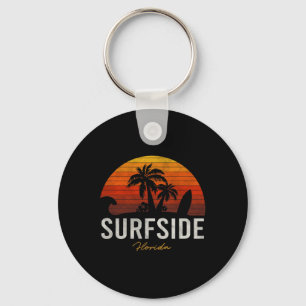 Surfside Beach Florida Fl Palms Vacation Surf Suns Keychain