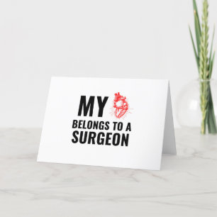 Surgeon doctor funny heart holiday card