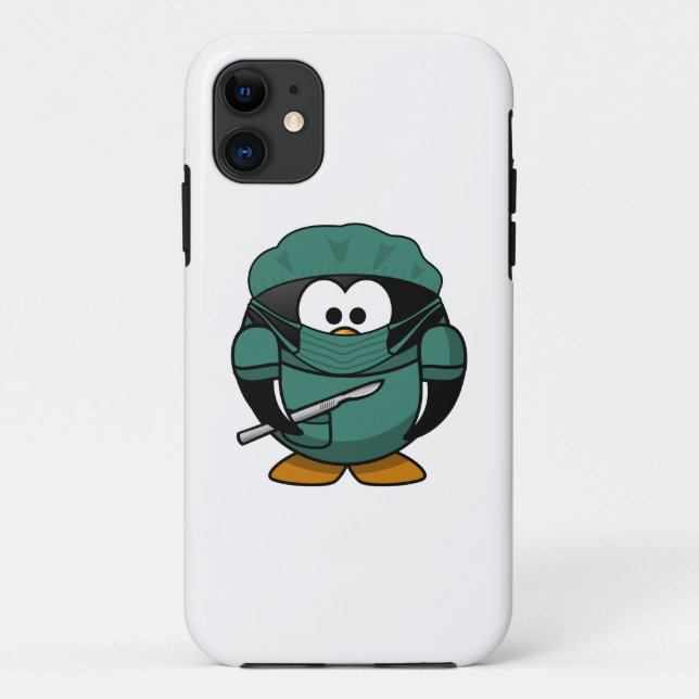 Surgeon Penguin Cartoon Case-Mate iPhone Case (Back)