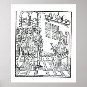 Surgeon visits a man with arrow wounds, from 'Das Poster