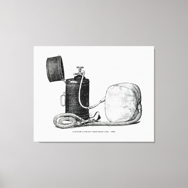 Surgeon's Upright Anesthesia Case 1896 Canvas Print (Front)