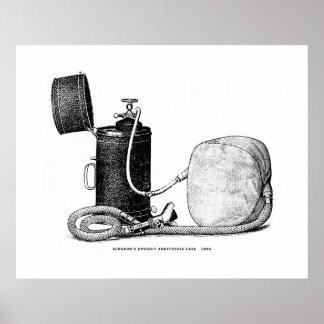 Surgeon's Upright Anesthesia Case 1896 Poster