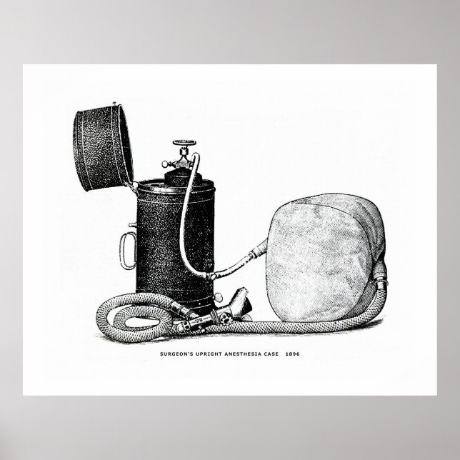 Surgeon's Upright Anesthesia Case 1896 Poster (Front)