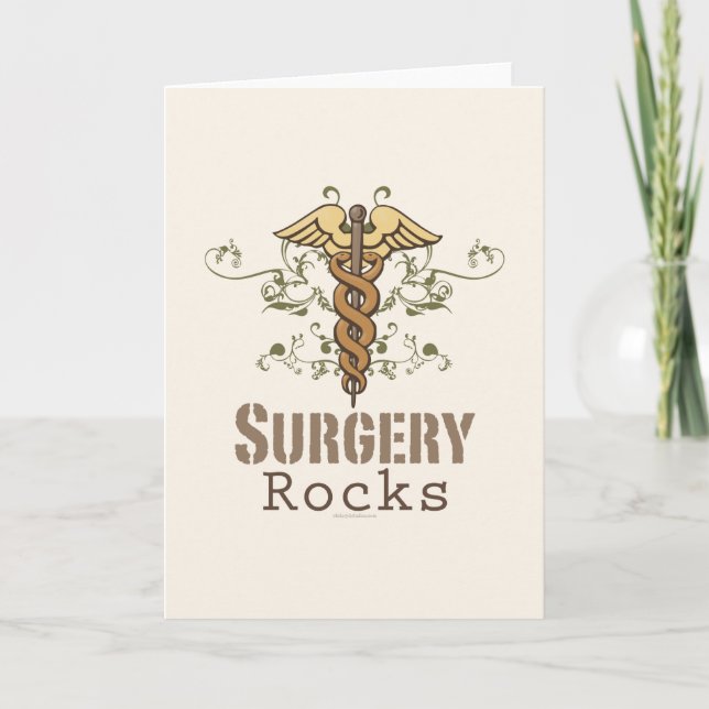 Surgery Rocks Surgeon Greeting Card (Front)