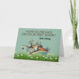 surgery support- back on feet - Get well soon  Thank You Card