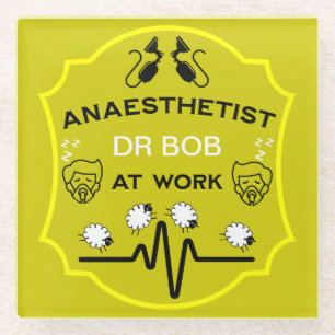 Surgical Anaesthetist Glass Coaster