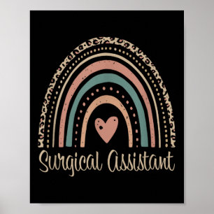 Surgical Istant Boho Rainbow Surgical First Istant Poster