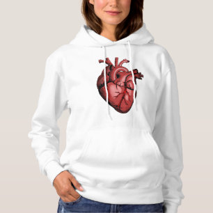  Surgical Model Depiction of Heart Women Basic  Hoodie