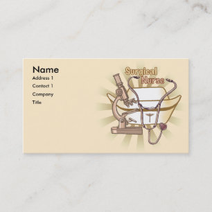 Surgical Nurse Collage business card