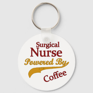 Surgical Nurse Powered By Coffee Keychain