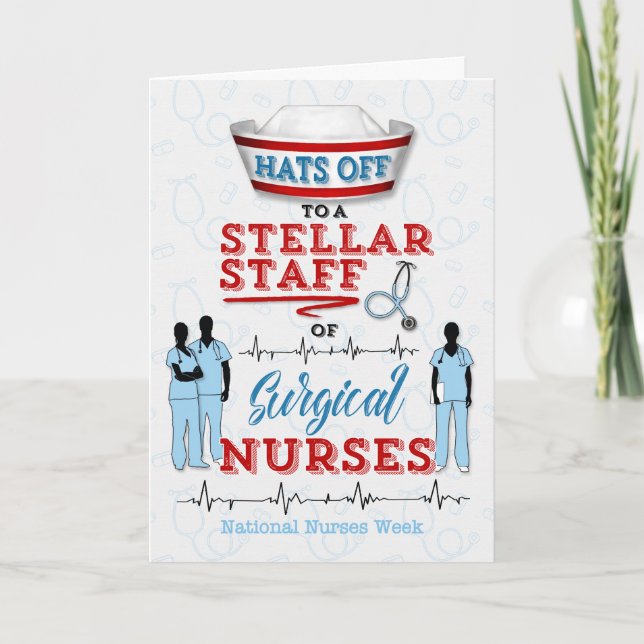 Surgical Nurses on National Nurses Week Thank You Card (Front)