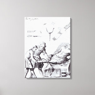 Surgical operation to amputate a leg canvas print