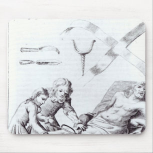 Surgical operation to amputate a leg mouse pad