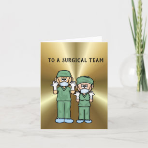 Surgical Team of Doctors Greeting Card