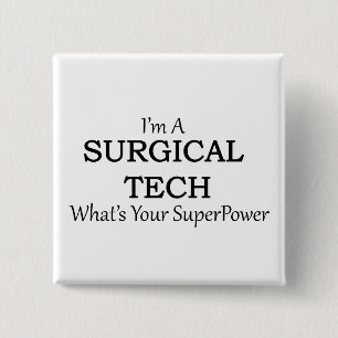 SURGICAL TECH 2 INCH SQUARE BUTTON