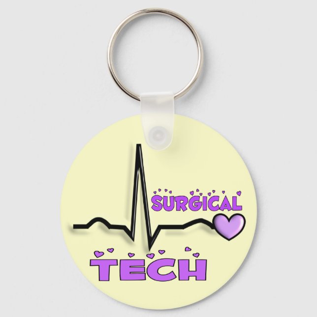 Surgical Tech Gifts  QRS Design Keychain (Front)