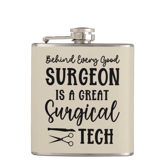 Surgical Tech | Surgical Technologist Appreciation Hip Flask (Front)