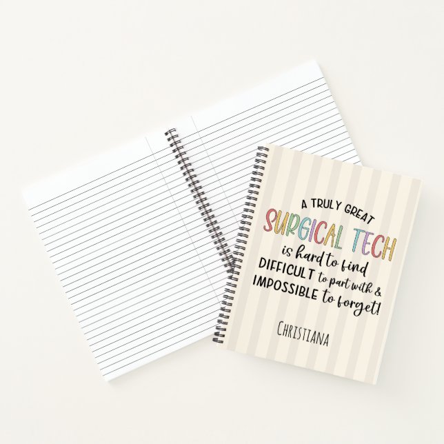 Surgical Tech | Surgical Technologist OR Tech Notebook (Inside)