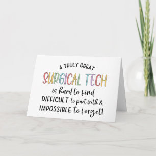 Surgical Tech   Surgical Technologist OR Tech Thank You Card