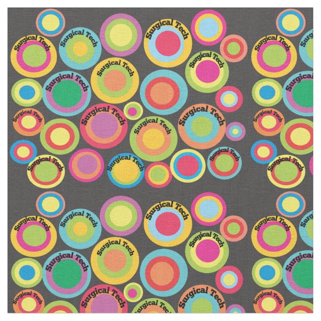 Surgical Tech Whimsical  Fabric (Close Up)