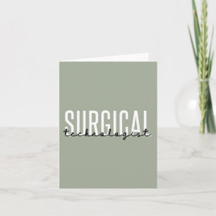 Surgical Technologist Med Surg Tech Surgery Tech Card