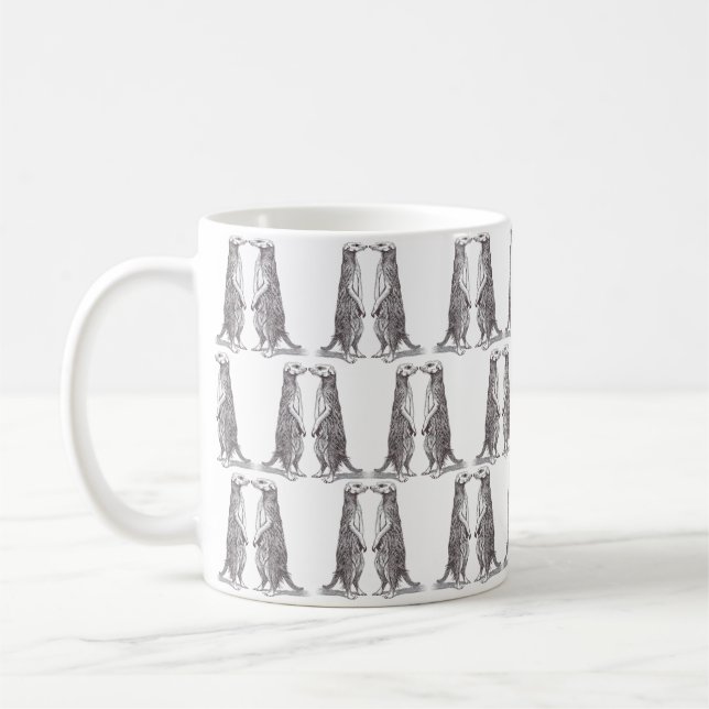 SURICATA. MEERKAT. - PATTERN COFFEE MUG (Left)