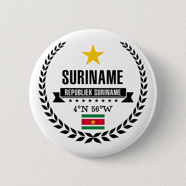 Suriname 2 Inch Round Button (Front)