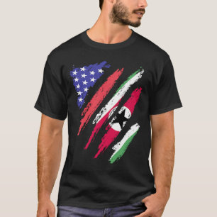 Suriname American Patriot Grown Heart Flag Stripes T-Shirt