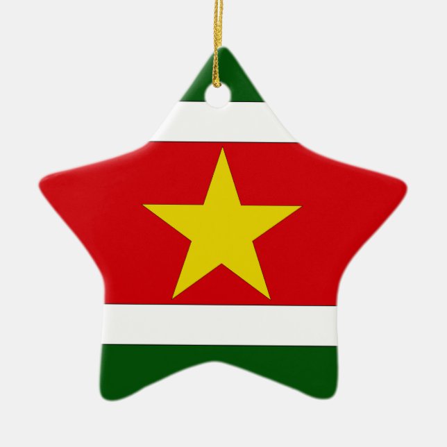 Suriname Ceramic Ornament (Front)