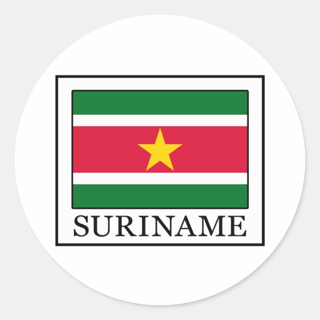 Suriname Classic Round Sticker (Front)