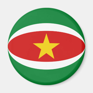 Suriname Fisheye Flag Magnet