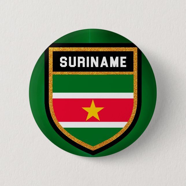 Suriname Flag 2 Inch Round Button (Front)