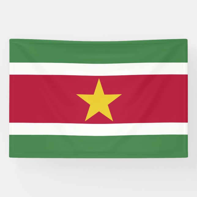 Suriname Flag Banner (Horizontal)